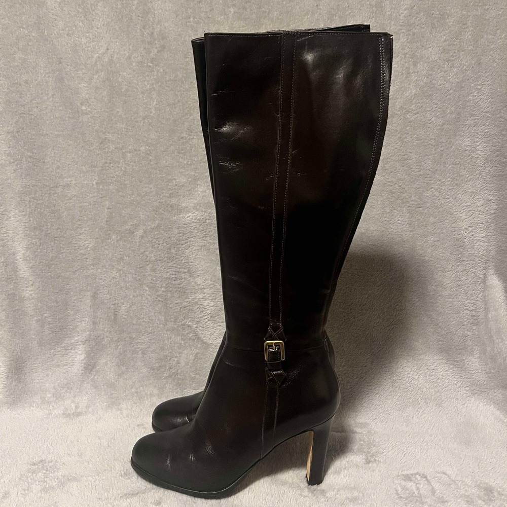 LK Bennett London Brown Knee Boots‎ Uk 38 RRP £450 Genuine Leather Made Italy